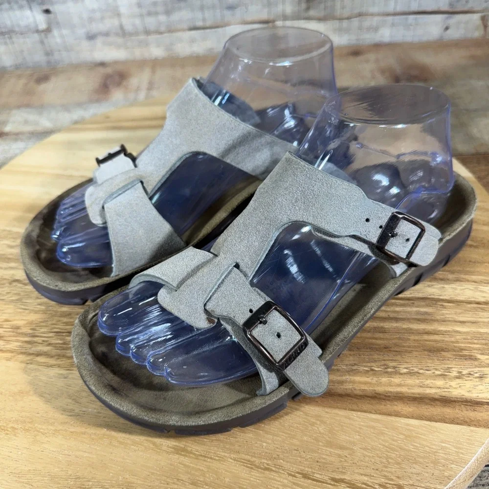 Birkenstock Alpro Sandals Women EU37 US 6-6.5 Brown Suede Open Toe Slip Resist